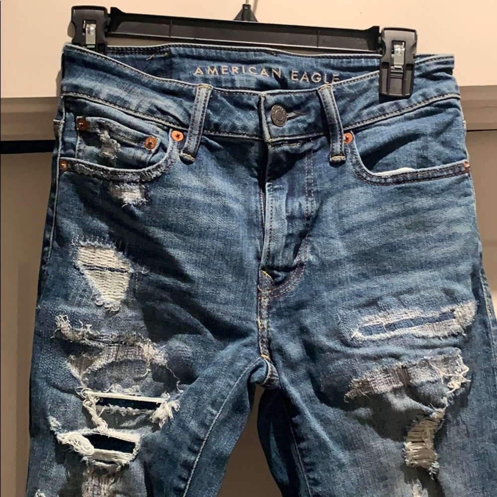 American Eagle Next Level Airflex distressed jeans